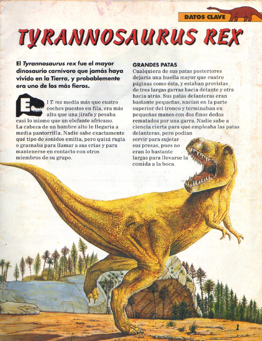 PDF) Dinosaurios - Descubre Los Gigantes Del Mundo rico - 1 - Tyranosaurus  Rex - Vol. 1 