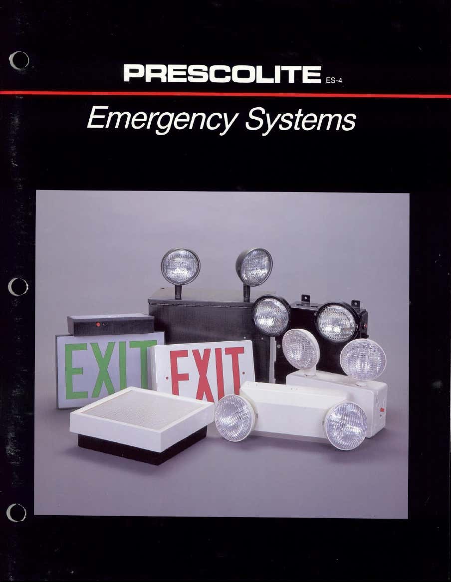 Pdf Prescolite Emergency Systems Es 4