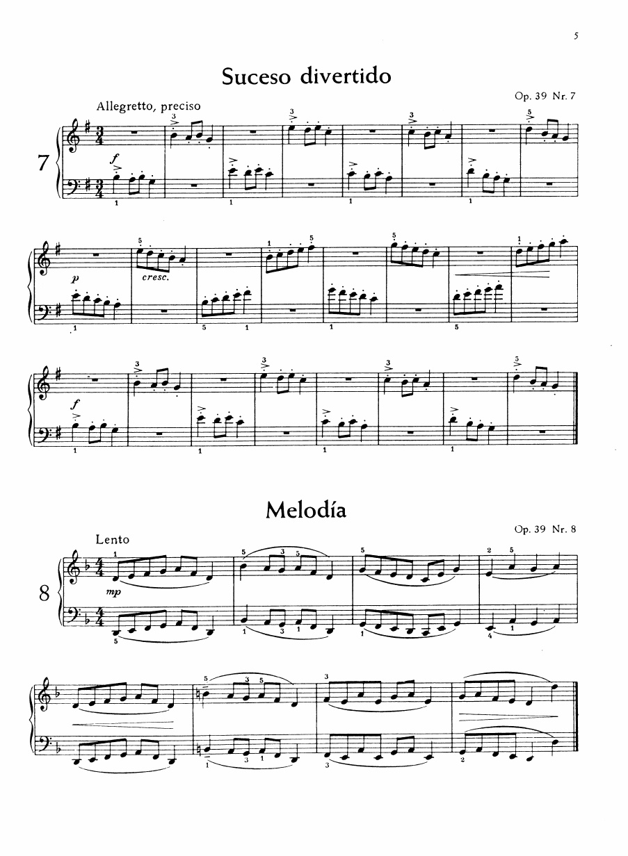 51 No.1-3 Piezas Infantiles para Piano Op.39 Op Kabalevsky 