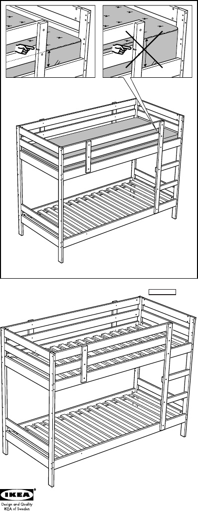 Ikea Mydal Bunk Bed Frame Twin Assembly, Ikea Svarta Bunk Bed Instructions Pdf
