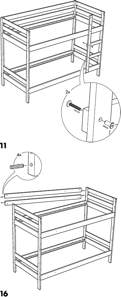 Ikea Mydal Bunk Bed Frame Twin Assembly, Ikea Futon Bunk Bed Assembly Instructions